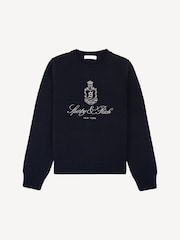Sporty & Rich Blue Vendome Knitted Sweater - Image 6 of 9