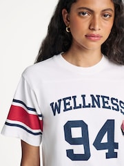 Sporty & Rich White Wellness 94 Rugby T-Shirt - Image 2 of 9