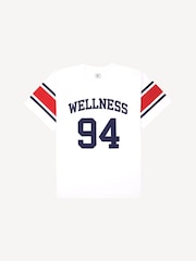 Sporty & Rich White Wellness 94 Rugby T-Shirt - Image 6 of 9