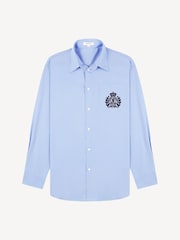 Sporty & Rich Blue H&W Crest Oversized Shirt - Image 1 of 3