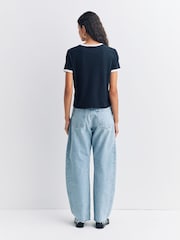 Sporty & Rich Blue SRHWC Ringer T-Shirt - Image 2 of 4