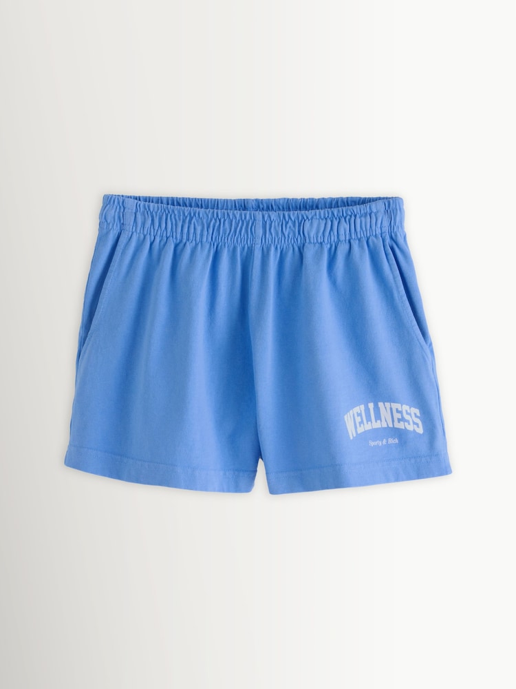 Sporty & Rich Blue Wellness Ivy Disco Shorts - Image 6 of 6