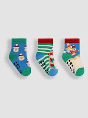 JoJo Maman Bébé Multi Christmas Socks 3 Pack - Image 1 of 5