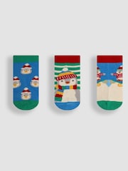 JoJo Maman Bébé Multi Christmas Socks 3 Pack - Image 2 of 5