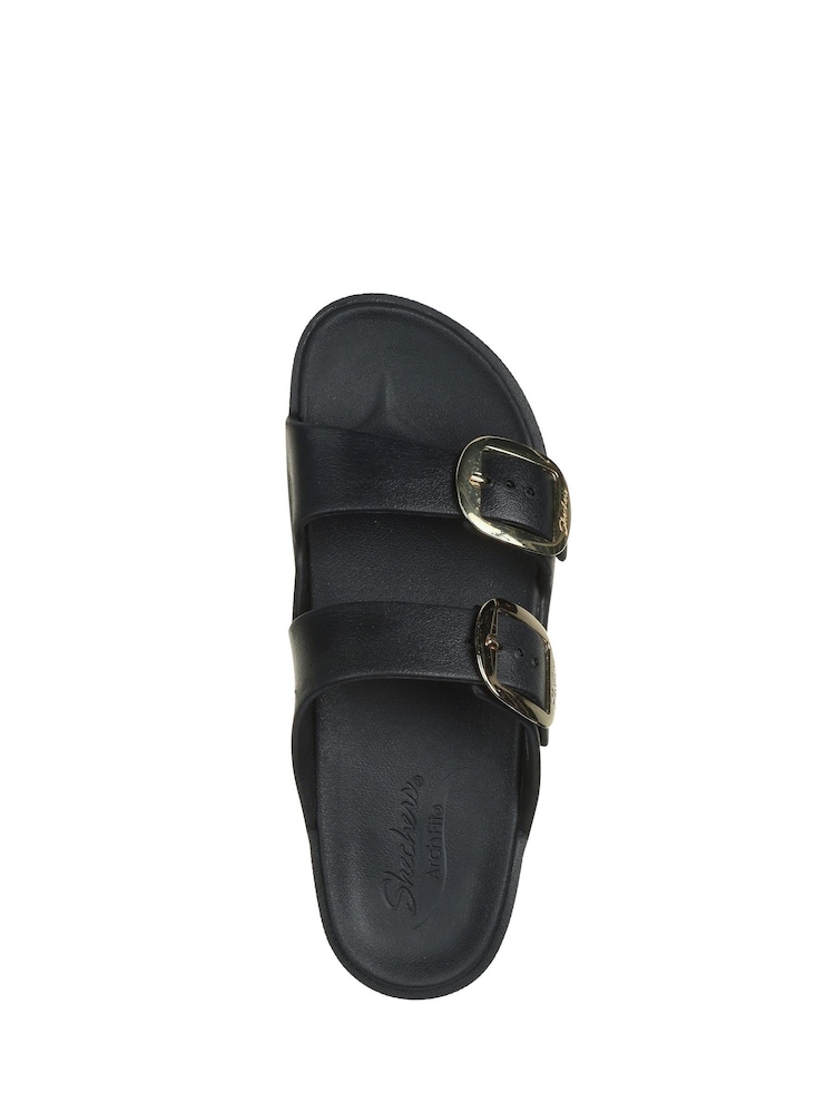 Skechers Black Arch Fit Cali Breeze 2.0 Gold Star Sandals - Image 3 of 3