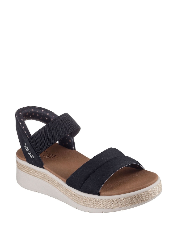 Skechers Black Gold Bobs Sun Ray Slip In Sandals - Image 2 of 3