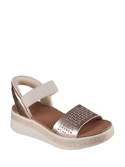 Skechers Gold Gold Bobs Sun Ray Slip In Sandals - Image 4 of 7