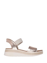 Skechers Gold Gold Bobs Sun Ray Slip In Sandals - Image 5 of 7