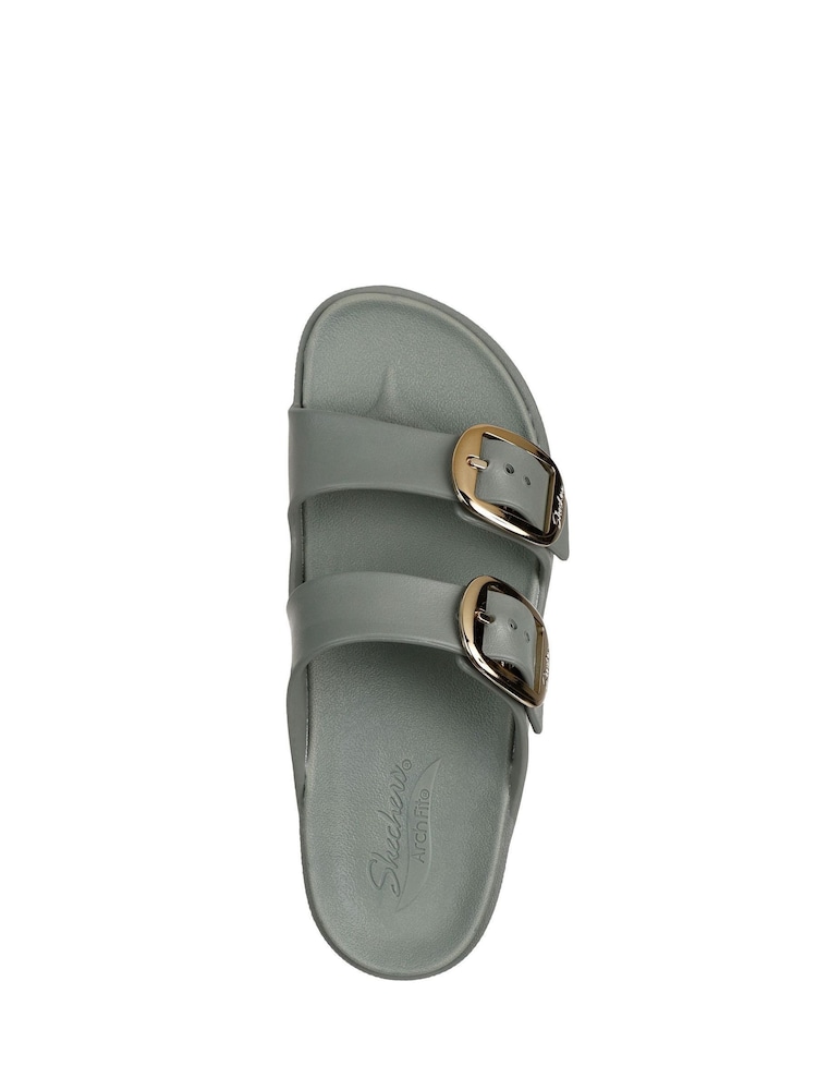 Skechers Green Arch Fit Cali Breeze 2.0 Gold Star Sandals - Image 2 of 3