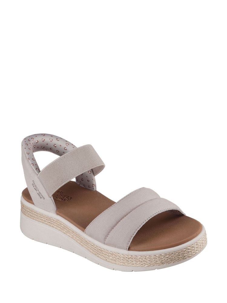 Skechers Grey Gold Bobs Sun Ray Slip In Sandals - Image 2 of 3