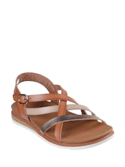 Skechers Brown Desert Kiss Low Peak Rank Sandals - Image 2 of 3