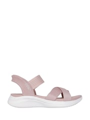 Skechers Pink 3.0 Ultra Flex Never Better Sandals - Image 1 of 3