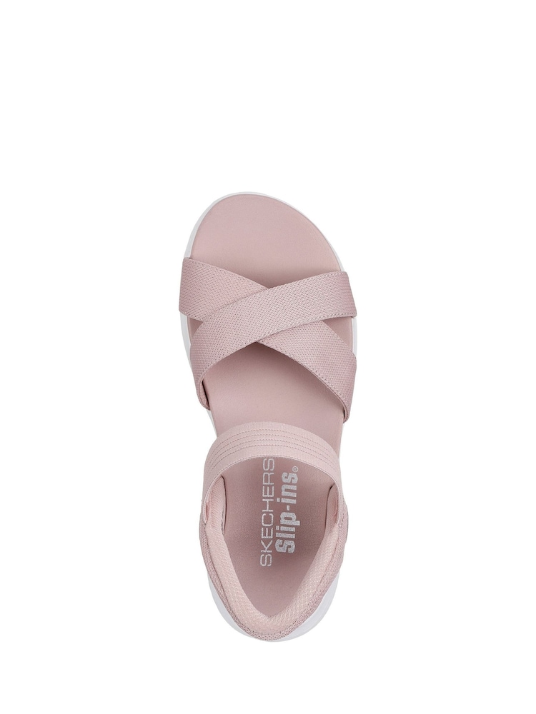 Skechers Pink 3.0 Ultra Flex Never Better Sandals - Image 3 of 3