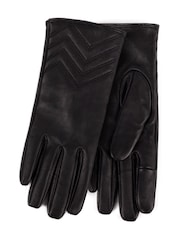 Totes Black Ladies Isotoner Cashmere Lined Premium Leather Gloves - Image 2 of 2