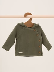 Homegrown 100% Cotton Double Knit Wrap Hooded Cardigan - Image 1 of 3