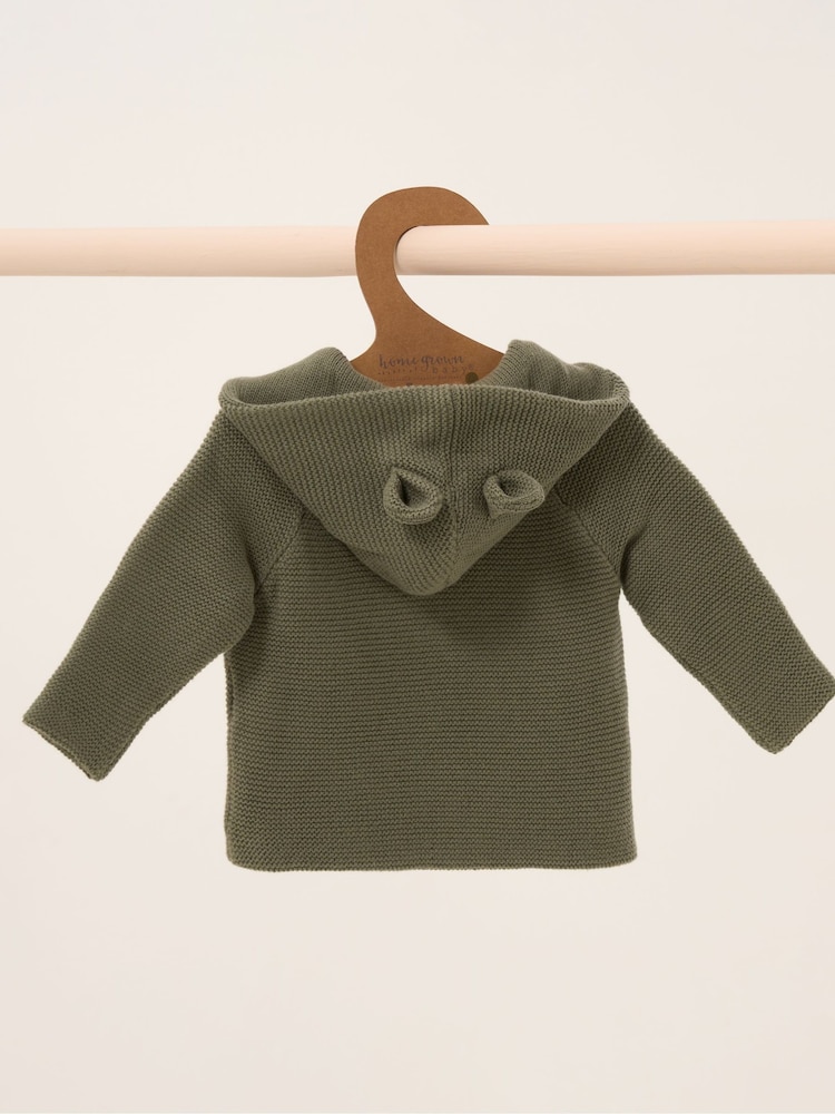 Homegrown 100% Cotton Double Knit Wrap Hooded Cardigan - Image 2 of 3