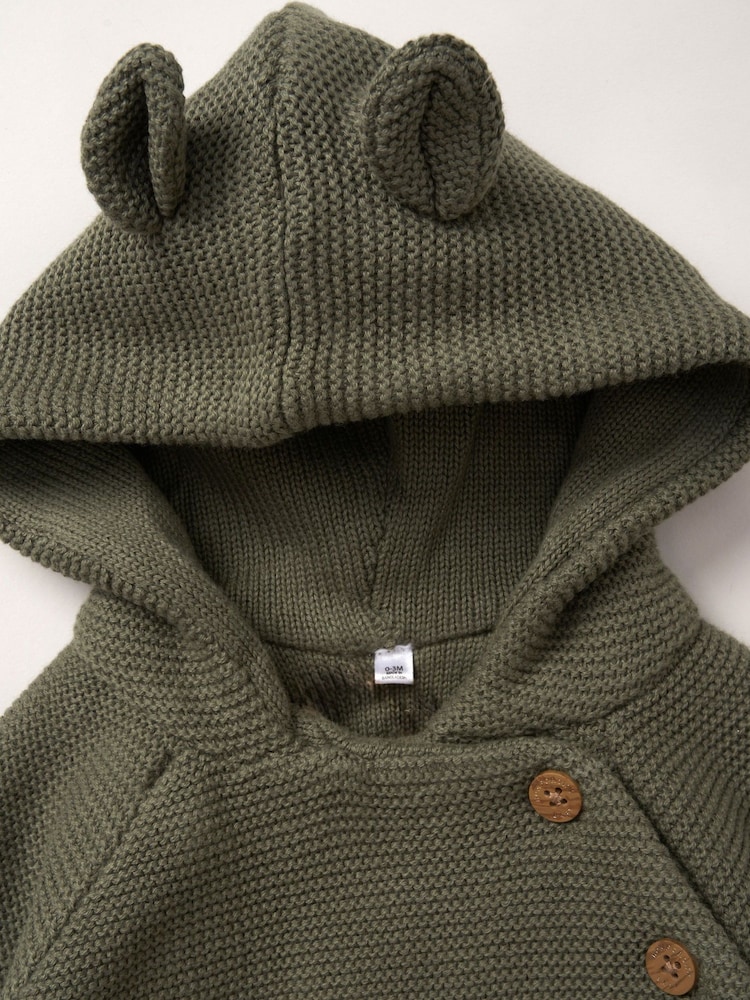 Homegrown 100% Cotton Double Knit Wrap Hooded Cardigan - Image 3 of 3