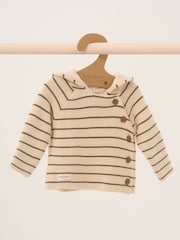Homegrown 100% Cotton Double Knit Wrap Hooded Cardigan - Image 1 of 2