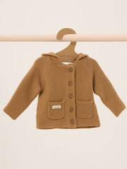 Homegrown 100% Cotton Double Knit Wrap Hooded Cardigan - Image 1 of 2