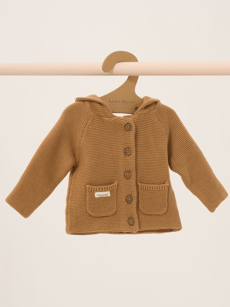 Homegrown 100% Cotton Double Knit Wrap Hooded Cardigan - Image 1 of 2