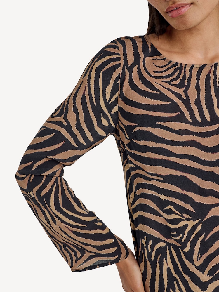 Rixo Black Ridley Tiger Patchwork Mini Dress - Image 5 of 5