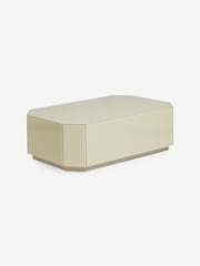 MADE.COM Ecru Natural Anya Glass Storage Coffee Table - Image 4 of 5