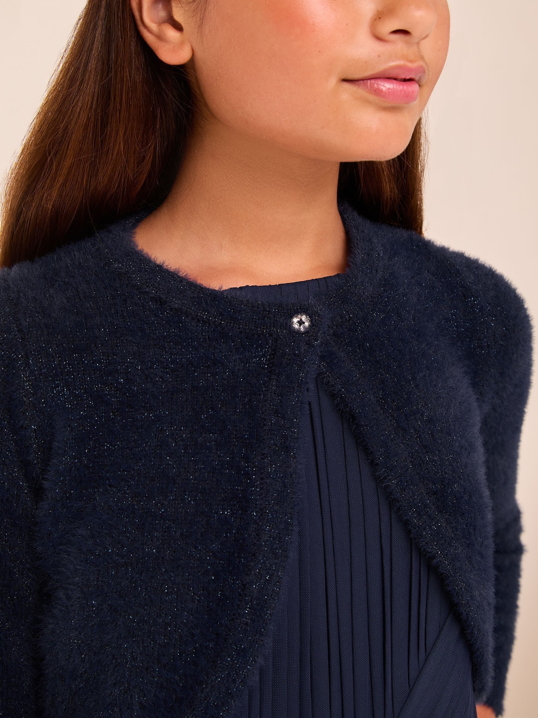Buy Lipsy Navy Blue Fluffy Occasion Bolero (5-16yrs) from Next USA