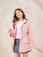Lipsy Pink Shower Resistant Lightweight Raincoat (3-16yrs) - Image 1 of 5