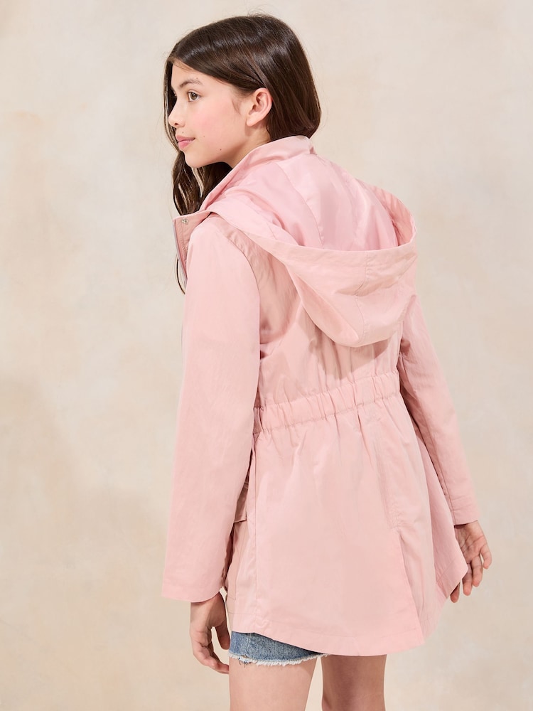 Lipsy Pink Shower Resistant Lightweight Raincoat (3-16yrs) - Image 5 of 5