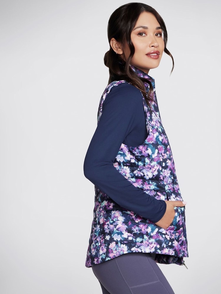 Skechers Blue Go Shield Misty Floral Gilet - Image 3 of 3