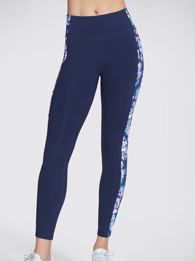 Skechers Blue GOWALK Misty Floral Leggings - Image 1 of 3