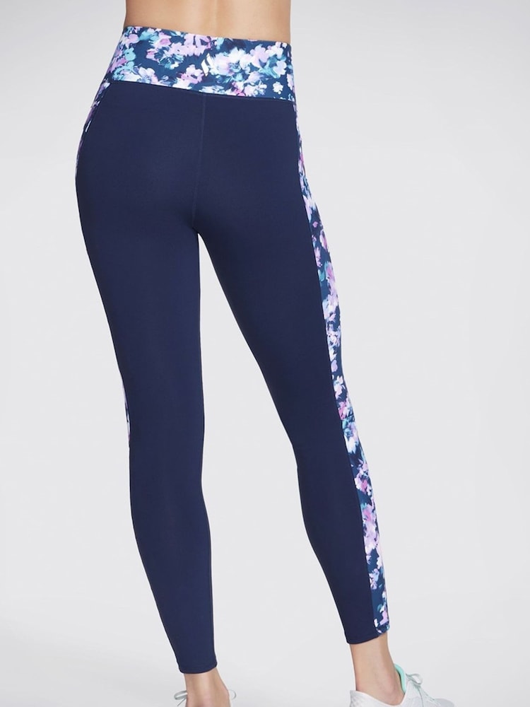 Skechers Blue GOWALK Misty Floral Leggings - Image 2 of 3