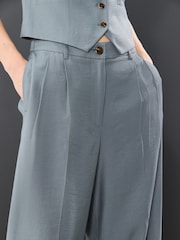Grey Elasticated Back Wide Leg Trousers - Image 4 of 5