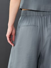 Grey Elasticated Back Wide Leg Trousers - Image 5 of 5