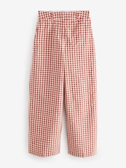Red Gingham Check Relaxed Wide Leg Trousers - Image 5 of 8