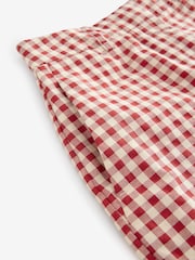 Red Gingham Check Relaxed Wide Leg Trousers - Image 7 of 8