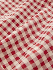 Red Gingham Check Relaxed Wide Leg Trousers - Image 8 of 8