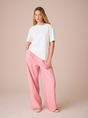 Pink Bright Stripe Wide Leg Trousers - Image 1 of 7