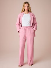 Rose - Elasticated Tie Waist Wide Leg Trousers - Image 3 of 9