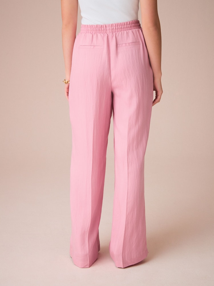 Rose - Elasticated Tie Waist Wide Leg Trousers - Image 5 of 9