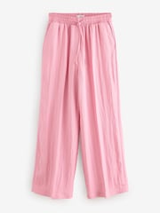 Rose - Elasticated Tie Waist Wide Leg Trousers - Image 7 of 9