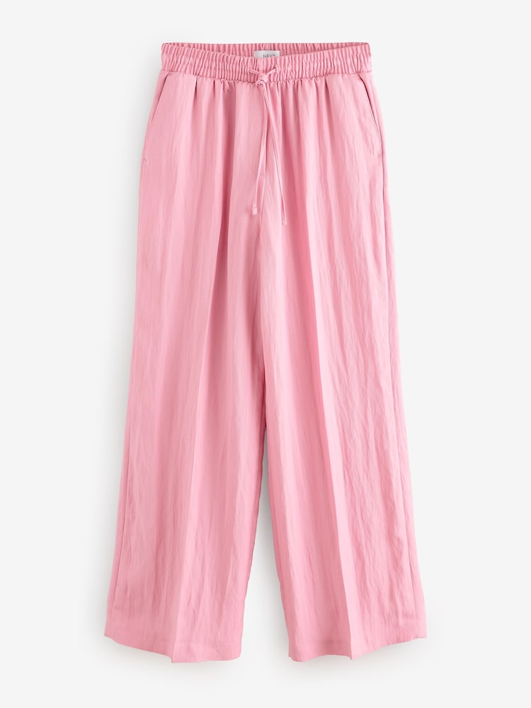 Rose - Elasticated Tie Waist Wide Leg Trousers - Image 7 of 9