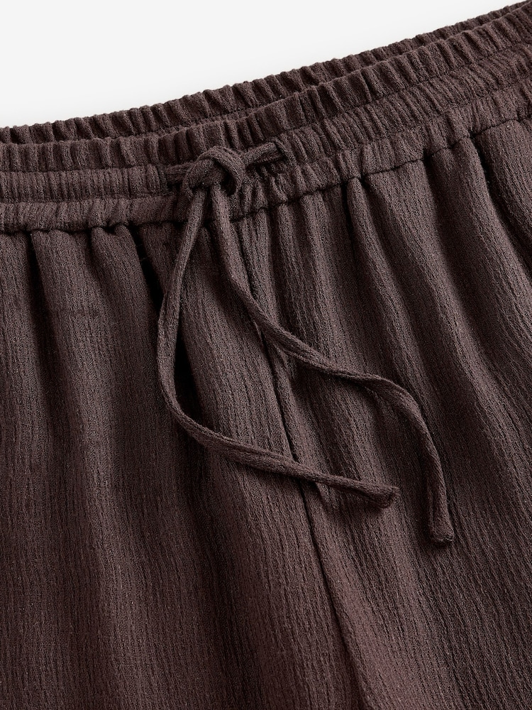 Brun - Pantalon large texturé froissé - Image 7 of 8