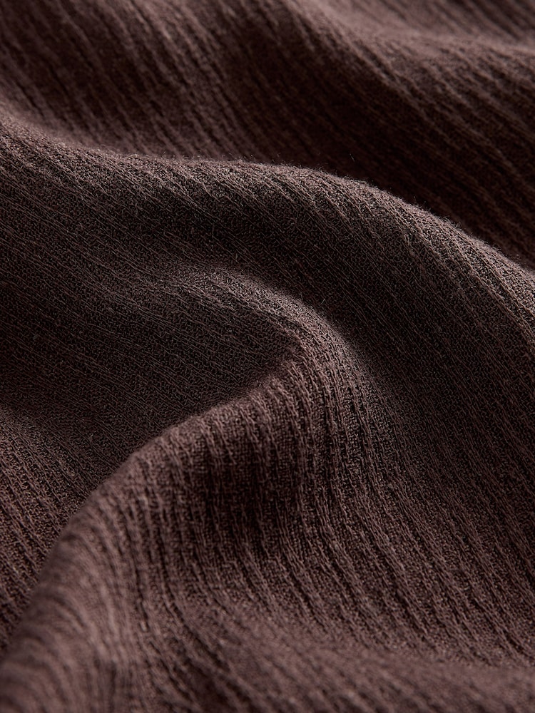 Brun - Pantalon large texturé froissé - Image 8 of 8