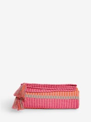 Pink Bright Stripe Jaqaurd Throw - Image 2 of 5