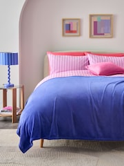 Blue Plush Fleece Throw - Image 1 of 4