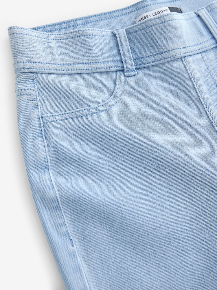 Bleach Blue Jersey Denim Leggings - Image 4 of 5