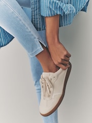 Bleach Blue Cropped Denim Jersey Leggings - Image 5 of 8