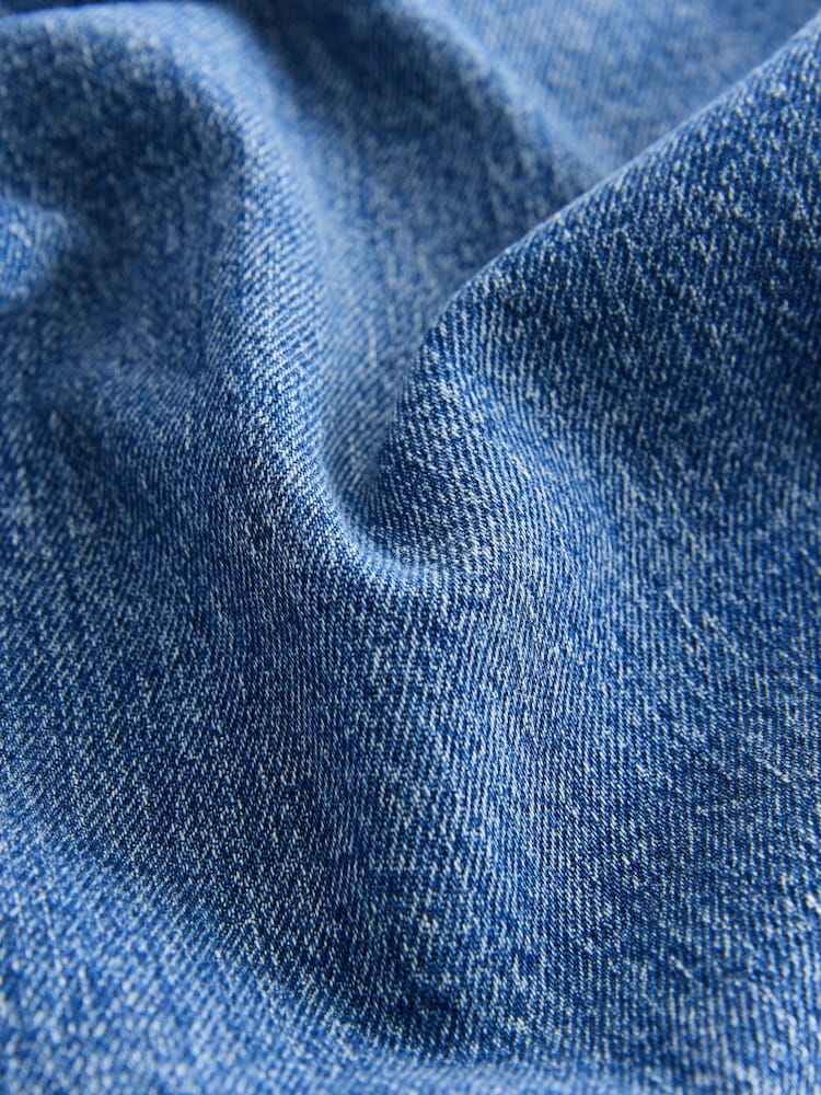 Mid Blue Cropped Patch Pocket Jeans - Image 8 of 8