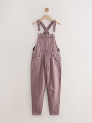 Mauve Purple 100% Cotton Denim Dungarees - Image 6 of 8